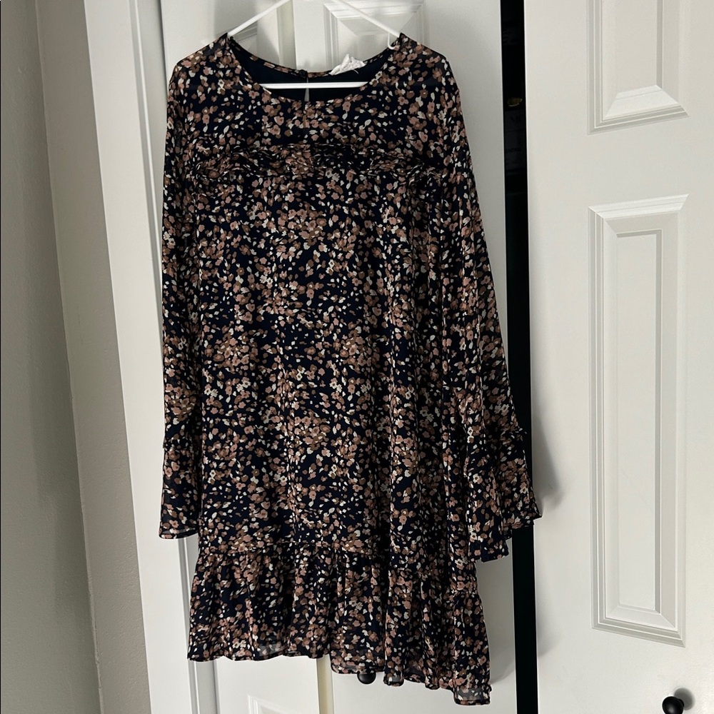 Love Riche Navy Floral Blouse